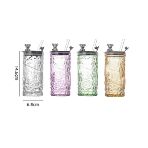 Vaso de Paja con Diseño de Oso de Peluche, Vaso para Bebidas, Taza de Vidrio de Gran Capacidad para Oficina, Taza de Regalo Económica - Product Image 3