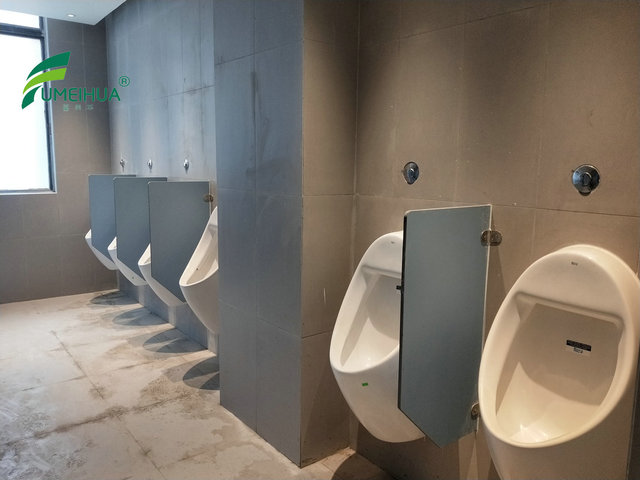 Gym Locker Room Bathroom Mall Urinal Screen Hotel Eco-Friendly Modern Compact Laminate Fireproof Waterproof Anti-Odor Divider