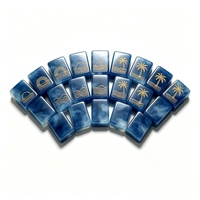 Tuiles de mahjong en résine marbrée sur mesure, fabricant de mahjong OEM, étiquette privée