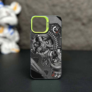 เคสโทรศัพท์ลายเฟืองนาฬิกาดีไซน์ใหม่สำหรับ <span class=keywords><strong>iPhone</strong></span> 15 Pro Max 14 13 12 11 ดีไซน์เรียบง่าย กรอบชุบเงา ป้องกันการกระแทก - Product Image 5