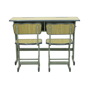 Mobilier d'école primaire <span class=keywords><strong>Double</strong></span> siège réglable en hauteur enfants bureau d'école et ensemble de chaises - Product Image 4