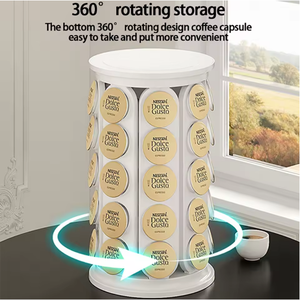 360. Support de capsules de café en plastique à grande capacité rotatif pour 40 capsules, support de rangement pour capsules de café, organisateur de capsules de café, support pour capsules K - Product Image 3