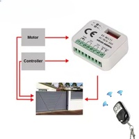Récepteur universel de télécommande de porte de garage 2 canaux 9-30V à code fixe et à code variable