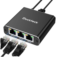 Répartiteur Ethernet Gigabit Dockteck 5-8 ports 1000 Mbps RJ45 Hub réseau alimenté par USB Commutateur routeur LAN pour PC portable en stock