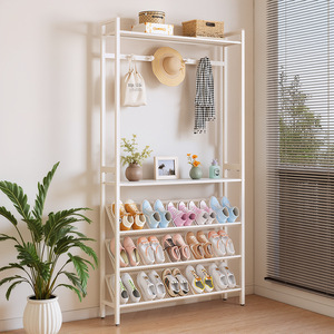 ที่แขวนเสื้อผ้าแบบตั้งพื้นในห้องนอน Shoemaker Organizer  แบบประกอบได้อเนกประสงค์  ราวแขวนเสื้อโค้ทและหมวกสำหรับใช้ในบ้าน ติดประตู - Product Image 2