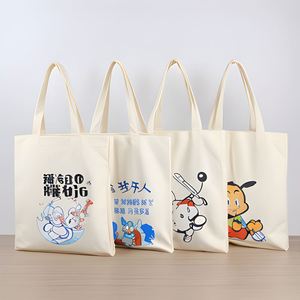 Promotional Personalized Cotton <b>Canvas</b> Tote <b>Bags</b> Reusable Shopping <b>Bags</b> with Custom Printed Logo Blank Plain Design - Product Image 1