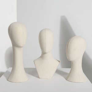 หัวหุ่นนางแบบสำหรับโชว์วิก หมวก ผ้าพันคอไหม หน้ากาก หุ่นจำลองสำหรับจัดแสดง - Product Image 4