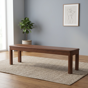 Modern Wood <b>Bench</b> Solid Wood Legs Minimalist Design Living Room Furniture Durable Home Use - Product Image 2