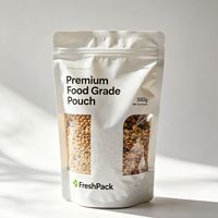 Emballage Doypack personnalisé de qualité alimentaire, pochette refermable antistatique pour aliments, collations et poudres