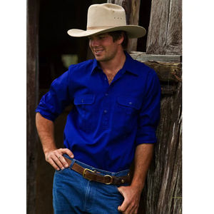 カスタマイズをサポートフルユニフォーム中古ユニフォームシャツメンズ長袖ハーフボタンワークシャツオーストラリア - Product Image 6