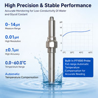 Sonde de pH numérique spéciale pour système de refroidissement liquide (CDU) avec capteur RS485 M12, type EG25, OEM, en acier inoxydable 316, précision 0,1 pH