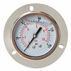 Todo o medidor de pressão do <span class=keywords><strong>compressor</strong></span> de ar da conexão traseira do aço inoxidável com flange - Product Image 1