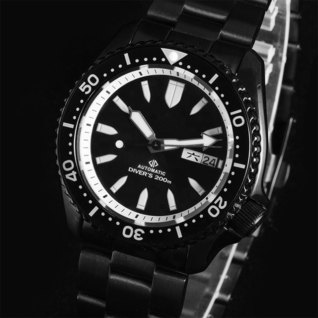 Custom Low Moq Sapphire Glass 200m Bgw9 Skx007 Japan Nh36 Mechanical Automatic Diving Diver Watch Man for Sale