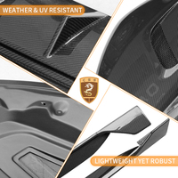 Kit carrosserie en fibre de carbone sèche préimprégnée compatible Audi RS3 2021-2023, style PK, pièces de modification extérieure : lèvre de pare-chocs avant, aileron de toit
