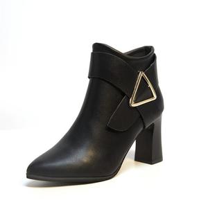 <span class=keywords><strong>Botines</strong></span> de tacón grueso para otoño e invierno, botas de tacón alto con hebilla, <span class=keywords><strong>punta</strong></span> estrecha, 2022 - Product Image 6
