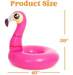 Flotador Inflable Gigante de PVC para Piscina, Diseño de Flamenco y Unicornio para Adultos y Niños, Marca MAKE WAVES, 40 Pulgadas de Diámetro - Product Image 5