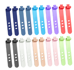 สายรัดซิลิโคนแบบตะขอเกี่ยวสำหรับจัดการสายไฟและสายดาต้า - Product Image 3