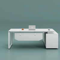 Vente en gros de nouveaux meubles de bureau modernes en forme de L de gestion en bois bureau de direction de luxe