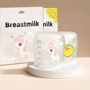 Sacs de conservation du lait maternel réutilisables personnalisés en HDPE de qualité alimentaire sans BPA, 120 ml, double fermeture éclair, avec logo (<span class=keywords><strong>Lansinoh</strong></span>) - Product Image 1