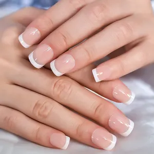 New Arrivals False Nails For Lady Decoration Daily Wearing French Designs Glossy Fake Nails