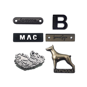 Chất Lượng Cao Quần Áo Kim Loại Nhãn Hiệu Nhãn Hiệu Logo Thư Tay Khâu Phần Cứng Thư Nhãn Quần Áo Logo Thương Hiệu - Product Image 5