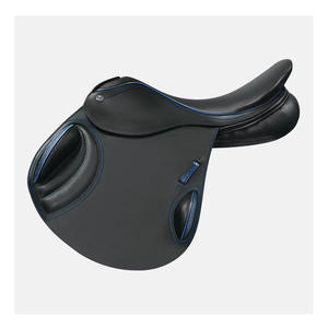 Silla de Montar Inglesa Integrada Hecha a Mano con Detalles en Negro y Azul, de Alta Calidad, ASHMIRA EQUESTRIAN, Tallas Personalizadas, Venta al Por Mayor - Product Image 1