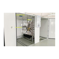 Incubateur industriel à tunnel pour 57 600 œufs de poule, robuste, avec écran tactile de 10 pouces et retournement par engrenage à vis sans fin