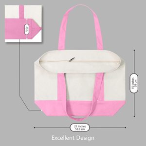 Custom with Logo Printing Blank Plain Pocket and Zipper Shoulder Handle Extra Large <strong>Shopping</strong> Cotton Canvas <strong>Tote</strong> <strong>Bags</strong> - Product Image 5