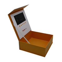 Boîte cadeau de cassette vidéo de luxe avec logo personnalisé Boîtes d'invitation vidéo pour cartes de vœux à lecture automatique avec écran IPS de 7 pouces