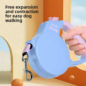 Pink Blue Macaron Color Retractable <b>Dog</b> Leash Automatic Pet Walking Lead for Puppy - Product Image 3
