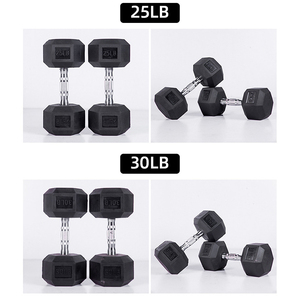 Không Mùi poly cao su bọc quả tạ cơ bản cao su bọc tập thể dục tập thể dục HEX quả tạ, tay trọng lượng cho sức mạnh Đào Tạo - Product Image 4
