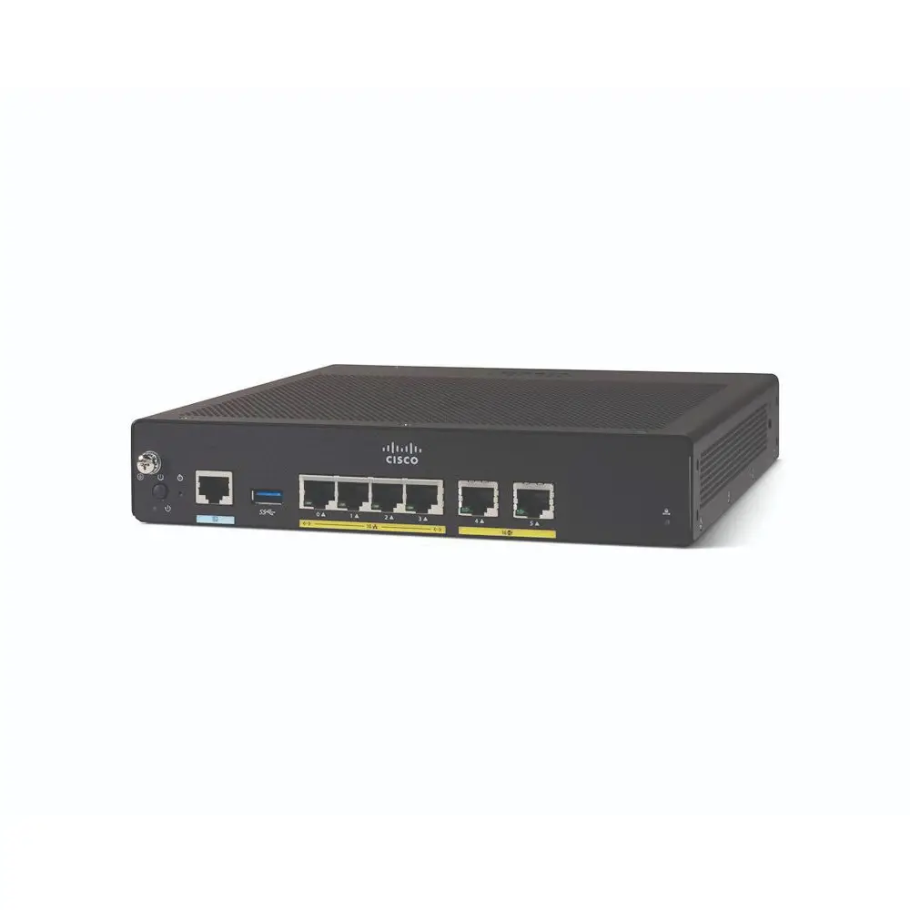 Sử dụng ban đầu 921 Gigabit Ethernet an ninh Router với nội bộ cung cấp điện C921-4P