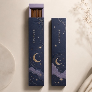 Boîte d'emballage personnalisée en carton avec logo gaufré à chaud pour bâtonnets d'encens, boîte <span class=keywords><strong>vide</strong></span> pour bâtonnets d'encens, coffret cadeau pour boutique - Product Image 3