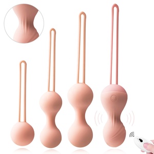 Europa Sex Produkt 4 in1 Silikon Vagina Übungen Sex Spielzeug Fernbedienung Ei Vibrator <span class=keywords><strong>Ben</strong></span> <span class=keywords><strong>Wa</strong></span> Set Vibrierende <span class=keywords><strong>Kegel</strong></span> bälle - Product Image 5