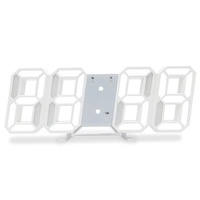 Horloge Murale LED Intelligente 3D Moderne Sensible à la Lumière, Réveil Électronique Numérique et Analogique Recommandé pour Étudiants (Style Coréen) – Vente Transfrontalière
