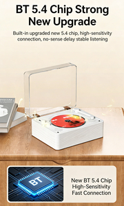 Lecteur CD portable rétro, équipement audio HiFi, mini lecteur de musique stéréo avec haut-parleur pour la maison et le bureau - Product Image 2