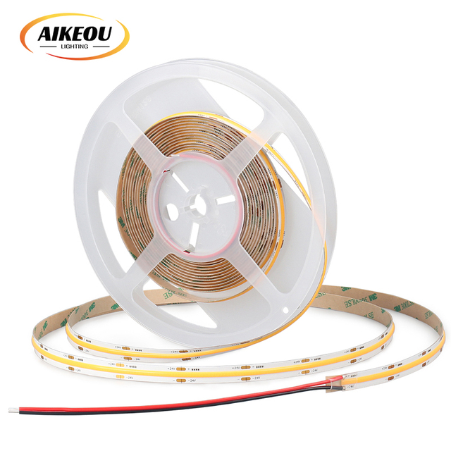 Hot Selling COB Led Light Strip 480LEDs/m 8mm PCB Flexible DC12V/24V for Kitchen Cabinet