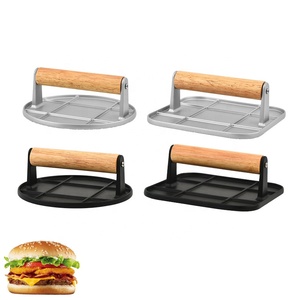 Mutfak Küçük Aletleri Hamburger Köfte Presi Yuvarlak ve Kare Et Presleme Tabakları Et Presleyici - Product Image 1