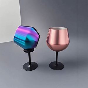 High Quality 400ML Eco-Friendly Stainless Steel Red <b>Wine</b> Mug with Removable Hand Grip Classic Style <b>Wine</b> <b>Goblet</b> - Product Image 2