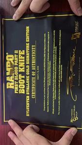 มีด Ram bo <span class=keywords><strong>5</strong></span> แบบปรับแต่งได้เองอเนกประสงค์ คุณภาพสูง ใบมีดคงที่ พร้อมด้ามจับสแตนเลสและ G10 รองรับ OEM - Product Image 4