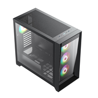 Casing populer komputer Mid Tower tipe-c USB3.0 komputer pemasangan cepat Atx Gaming Case Casing Pc untuk Desktop