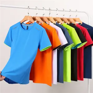 Heren Atletische Top Activewear Shirt Polyester Spandex Heren Hardloopkleding Gym Lichtgewicht Sport Elastische T-Shirts