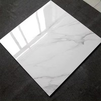 Carreau de céramique brillant 60x60 Porcelanto d'usine de la Chine pour les carreaux de porcelaine de marbre blanc standard de plancher