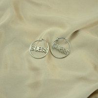 Pendientes de Aro Largos de Diseño de Marca de Moda con Pedrería y Diseño de Letras, Pendientes de Diseñador para Mujer GUESS