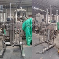 SIPUXIN Nouvelle machine homogénéisatrice pneumatique à cisaillement élevé à haute efficacité en acier inoxydable 304/316 semi-automatique pour l'industrie cosmétique