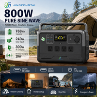 Station d'alimentation portable PEP-SD800 800W 768Wh avec batterie LiFePO4, chargeur solaire MPPT, onde sinusoïdale pure pour camping-car, camping, maison, voiture (RU)