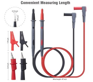 Multimeter-Diagnose werkzeuge <span class=keywords><strong>Test</strong></span> punkt Sonden kabel Kit CAT III 1000V & CAT IV 600V Mit Krokodil klemmen mit Gewinde - Product Image 4