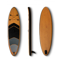 Inflatable Wooden Standup Paddle Board, 11 ft, New Design