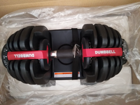 Ensemble d'haltères de style nouveau, haltères noirs, poids réglable en 17 étapes, haltères de musculation 40 kg 90 lb