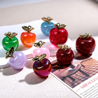 Acryl UV Jelly Rood Groen Appel Glitter Hars Fruit Hangertje Ketting Charms